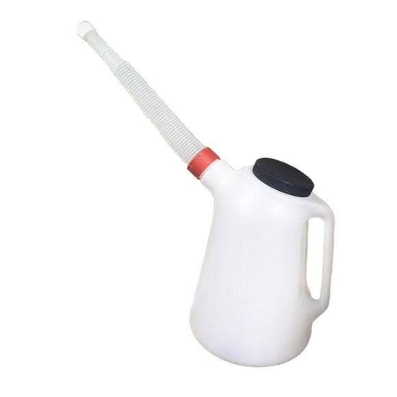 HILABEE Oil Can Sturdy Oil Measuring Container for Garage Automotive Motorcycle Red Circle