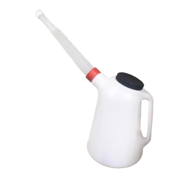 Milaget Oil Can Sturdy Oil Measuring Container for Garage Automotive Motorcycle Red Circle