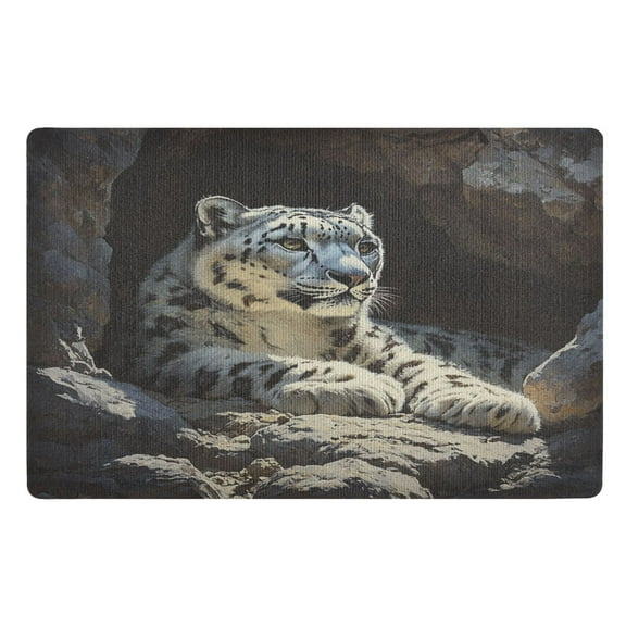 BZSMCE Floor Mats 32x20in Snow Leopard Creativity Doormats