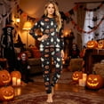 thumbnail image 4 of Halloween Family Matching Pajamas Set, Fall Sleepwear, Ghost & Pumpkin Printed Holiday Sleepwear, Soft Loungewear PJs Outfit, 4 of 5