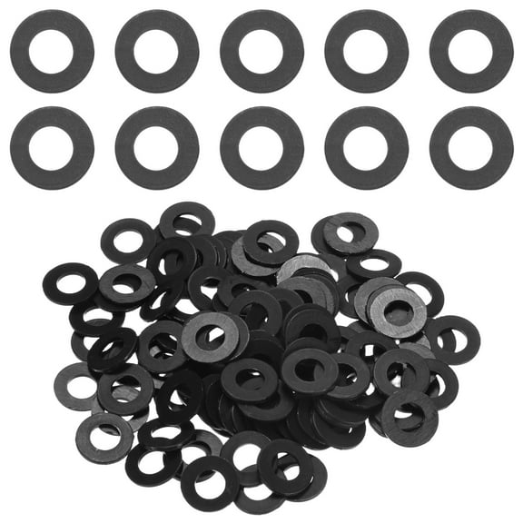 Uxcell 120-Pack M6 Nylon Flat Washers 6mm ID 12mm OD 1mm Thick Plain Washer Fastener Sealing Spacer Gasket Ring Black