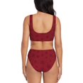 thumbnail image 3 of Daiia Christmas Red Snowflakes Women's Bikini Set Two Piece Swimsuit High Waisted Bikini Adjustable Straps Bikini Perfect for Beach, Pool, and Summer Vacation-XX-Large, 3 of 9