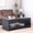 Black / Engineered Wood, variant on FunMay Rustic Beaded Edge Rectangular Coffee Table, Antique Natural / Light