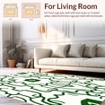 thumbnail image 2 of ODIKA 2'x3' Machine Washable Non-Slip Area Rug, Abstract Contour Accent High Traffic Rug, Green, 340198, 2 of 7