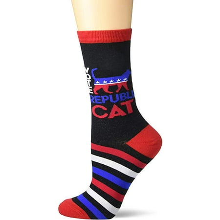 

Women s Crew Socks - K Bell - Republicat Black (9-11)