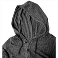 thumbnail image 4 of Camiseta Informal de Larga con Capucha y Botones para Hombre, Otoño e Invierno 2025, con Cordón Ajustable. Gris Oscuro M, 4 of 6