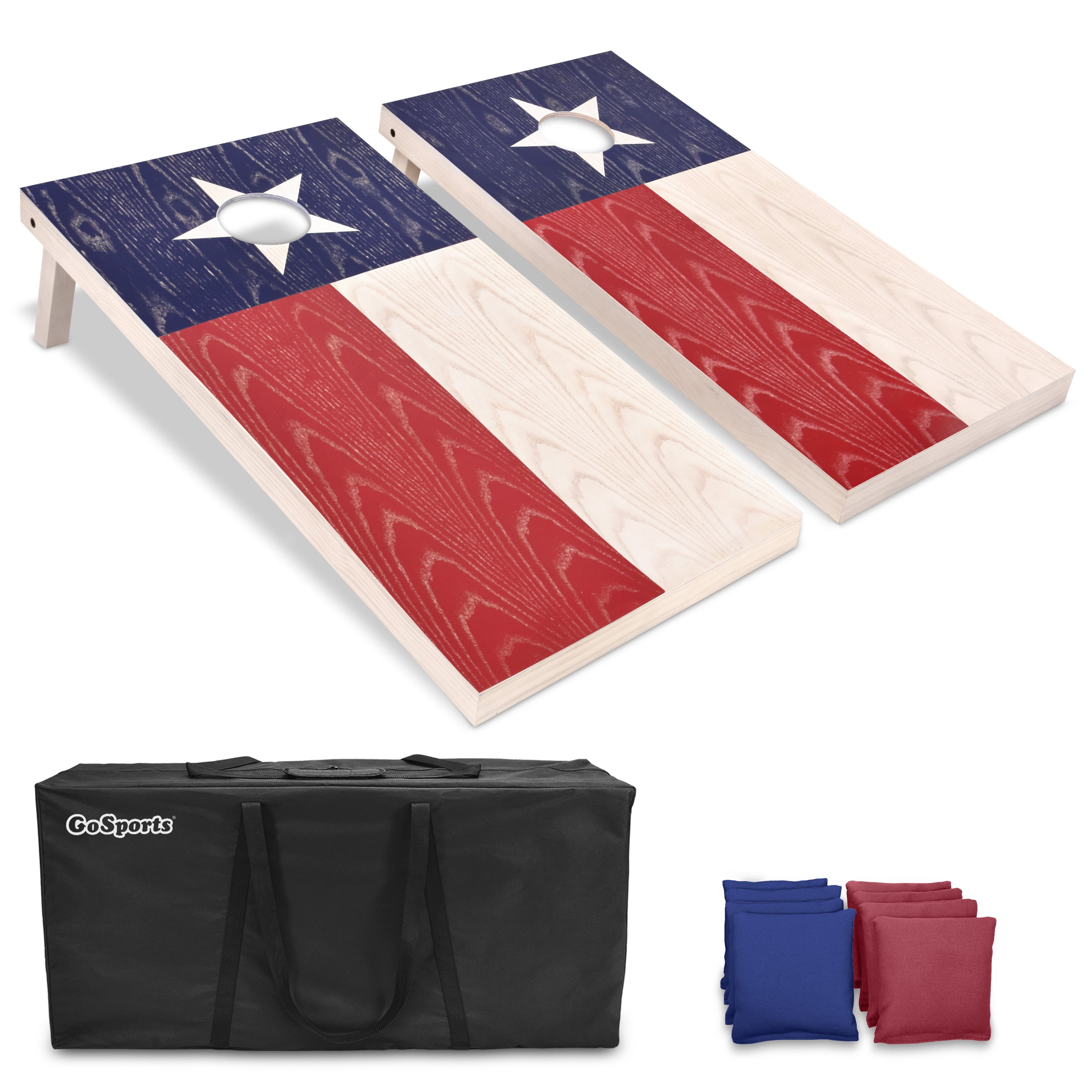 Tailgating Pros Tournament Cornhole Boards Set - 4'x2' Printed Wood, 8 Bean Bags & Carrying Case 2 thumbnail image