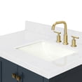 thumbnail image 6 of ARIEL Cambridge 36 Inch Midnight Blue Bathroom Vanity with Sink, Solid Wood, Carrara White Quartz Countertop, 1.5-Inch Edge, Right Rectangular Undermount Sink, 2 Soft Closing Doors, 5 Drawers, 6 of 10