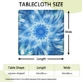 thumbnail image 2 of Blue Burst Pattern Square Fitted Tablecloth with Elastic Edge,Square Table Cover,Washable Elastic Table Cover for Home Kitchen Party Decor 34"x34", 2 of 6