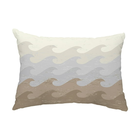 Simply Daisy, 14" x 20" Deep Sea Gray Decorative Coastal Outdoor Pillow