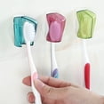 thumbnail image 2 of 3Pcs Toothbrush Holder Wall Mounted Multifunctional Plastic Bathroom Toothbrush Hanger for Bathroom(Random Color), 2 of 10