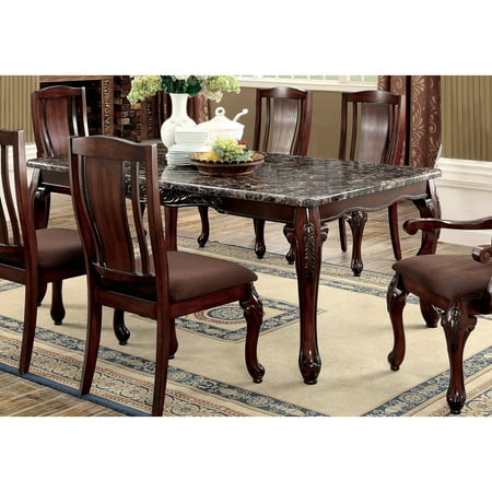 Furniture Of America Delaine Traditional Faux Marble Top Dining Table Furniture Of America Delaine Traditional Faux Marble Top Dining Table