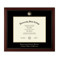 Framerly - UCF Optics & Photonics Diploma Frame with Black and Gold Mat