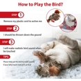 thumbnail image 3 of Juguetes interactivos para gatos con sonido de animales, juguetes interactivos para gatos con sonido, juguetes para gatos y cazadores de melodías para jugar solos, jugar y chirriar, juguete para gatitos para el aburrimiento (1 paquete, pájaro) Rojo Verde MX-0128402FYD, 3 of 5