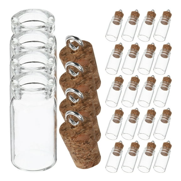 YUNLIGHTS  50 Pcs Wishing Bottle Mini Vials Corked Bottles Child