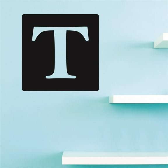 Custom Decals Alphabet Letter T Wall Art Size: 16 X 16 Inches Color: Multi