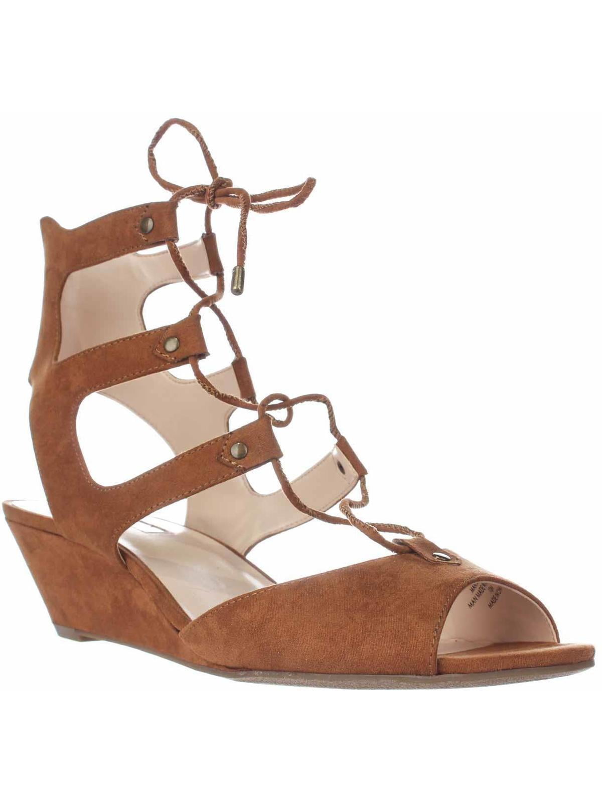 Womens Mandie Strappy Wedge Sandals, Toast - Walmart.com