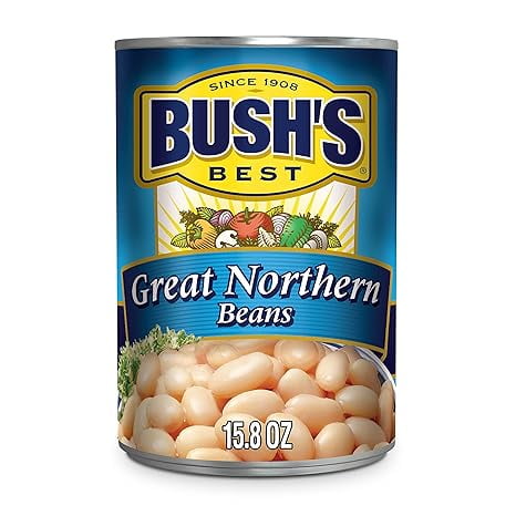 2-Pack Canned Great Northern Beans, Source Of Plant Based Protein And Fiber, Low Fat, Gluten Free, 15.8 oz