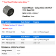 thumbnail image 2 of Engine Mount - Compatible with 1979 - 1990 Saab 900 1980 1981 1982 1983 1984 1985 1986 1987 1988 1989, 2 of 2