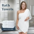 thumbnail image 5 of White Classic Hotel Collection Luxury 8-Piece 100% Turkish Cotton Towel Set, White, 5 of 8