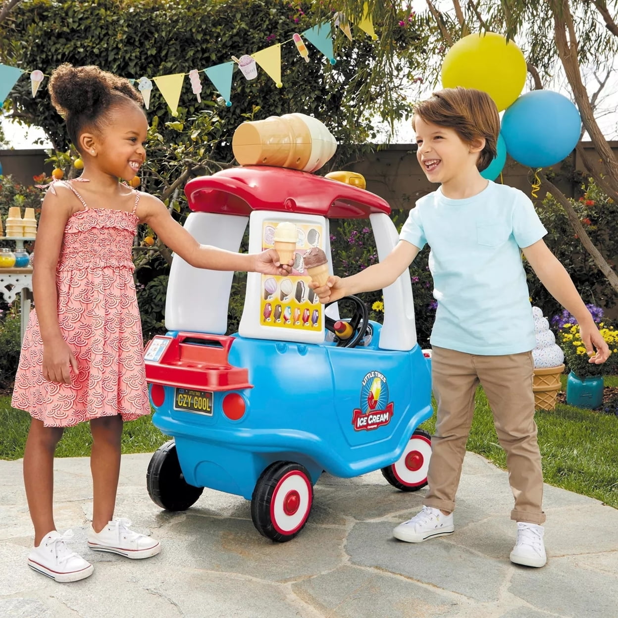 Little Tikes Cozy Coupe Ice Cream Truck Foot To Floor Toddler Ride