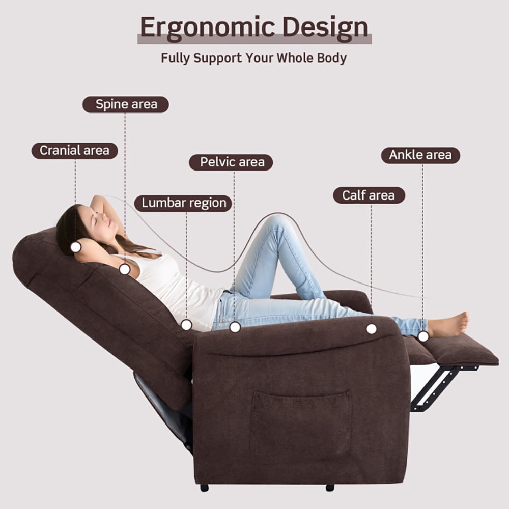 Finihen Electric Power Lift Relax Sofa Recliner Chair, Power Lift Recliner Chair with Remote Control, for Elderly, for Living Room, Bedroom, Brown Finihen Electric Power Lift Relax Sofa Recliner Chair, Power Lift Recliner Chair with Remote Control, for Elderly, for Living Room, Bedroom, Brown