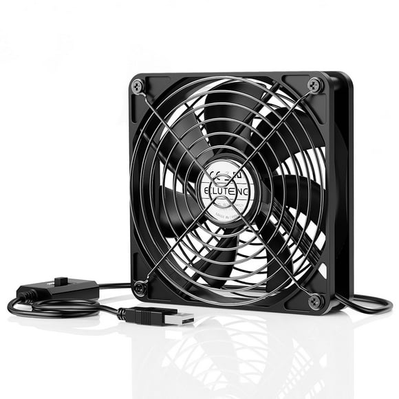 shiyou-USB Fan 120mm Computer Fan with 3 Speed Controller 5V USB Powered USB Cooling Fan for Laptop, Tablet, TV Receiver, Router, DVR Play Station Xbox Computer and More