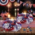 thumbnail image 5 of Independence Day Wreath, Patriotic Red White and Blue Door Hanger, Artificial Candle Flower Wreath for 4th of July Front Door Wall Home Decor, 5 of 6