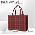 thumbnail image 3 of Large Capacity Tote Bag,Red Black Checkerboard Checkered Pattern Handbag Fashion Luxury Tote Bag,15.7"x13"x 5.1" Inches,Laptop Compatible, 3 of 6