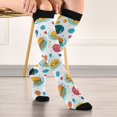 thumbnail image 5 of FORMRS Womens Knee High Socks Casual Long Thick Travel Daily Wear, 2 Pairs, Bubbles Hamburger, 5 of 6