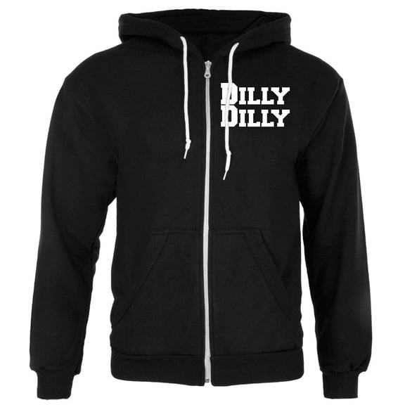 Dilly Dilly Mens Full Zip Hoodie Black MD