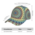 thumbnail image 2 of Salouo Round Mandala1 Print Unisex Sports Hat, Adjustable Golf Dad Hat Outdoor Cap Mountain Dad Hat Adjustable Fit Baseball Cap for Men and Women, 2 of 6