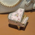 thumbnail image 2 of Jiibva Hand Painted Jewelry Box, Trinket Boxes Hinged, Enameled Piano Decorative Hinged Jewelry Trinket Box Rhinestone Jewelry Display Holder for Grils Women, 2 of 7