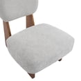 thumbnail image 6 of Leumius Set of 2 Modern Lounge Chair with Polyester Upholstery, Sturdy Wood Base With Walnut Finish, Minimalist and Stylish Accent Seating for Living Room Bedroom Office Grey+Walnut, 6 of 9