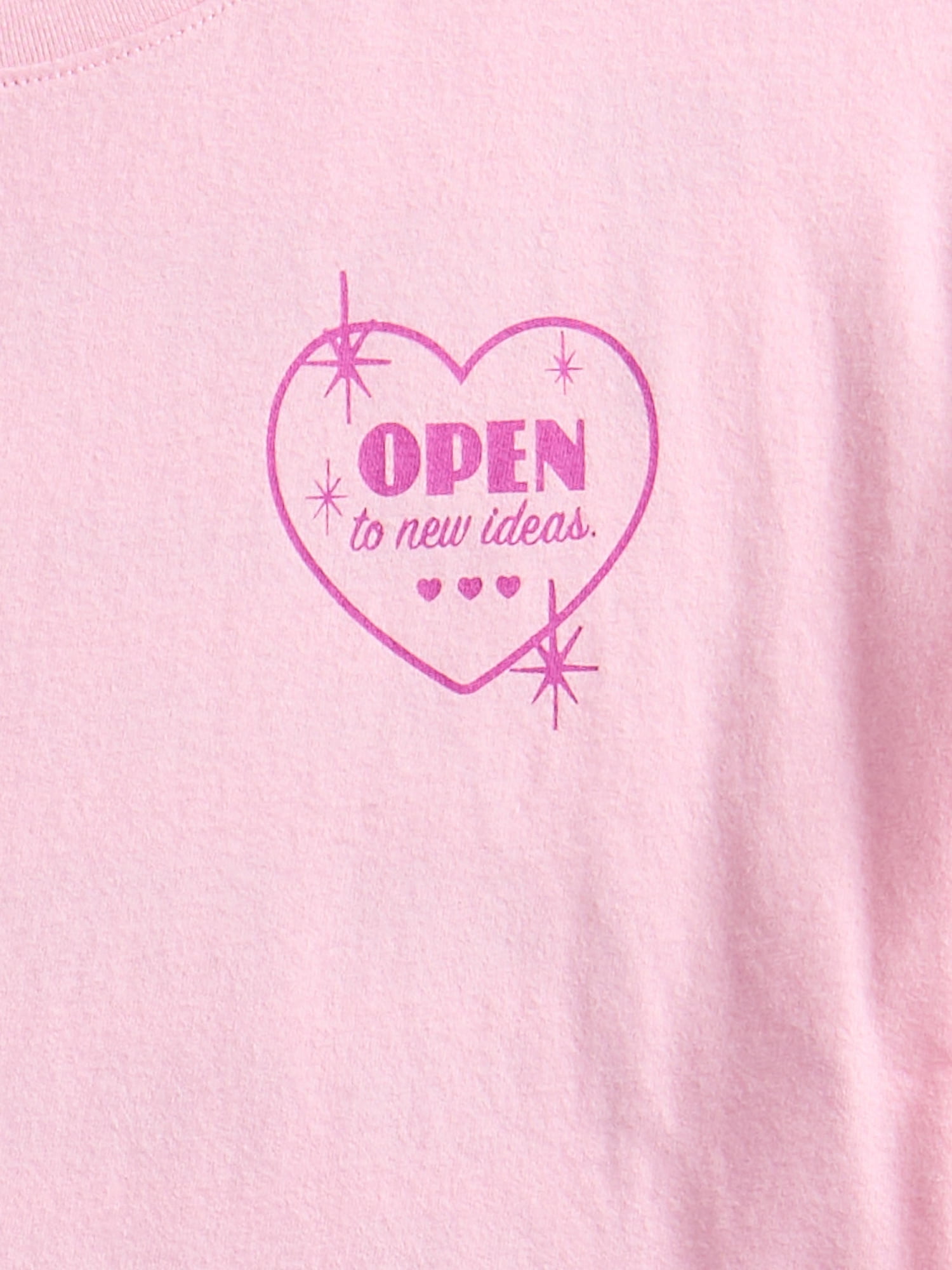 Weekend Academy Girls Oversized Graphic Tee with Short Sleeves, Sizes 4-18