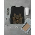 thumbnail image 3 of Geometric Wolf Linear Head T-Shirt Men -Image by Shutterstock, Male x-Large, 3 of 4