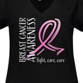 thumbnail image 4 of Inktastic Breast Cancer Awareness- Fight, Care, Cure Women's Plus Size V-Neck T-Shirt, 4 of 5