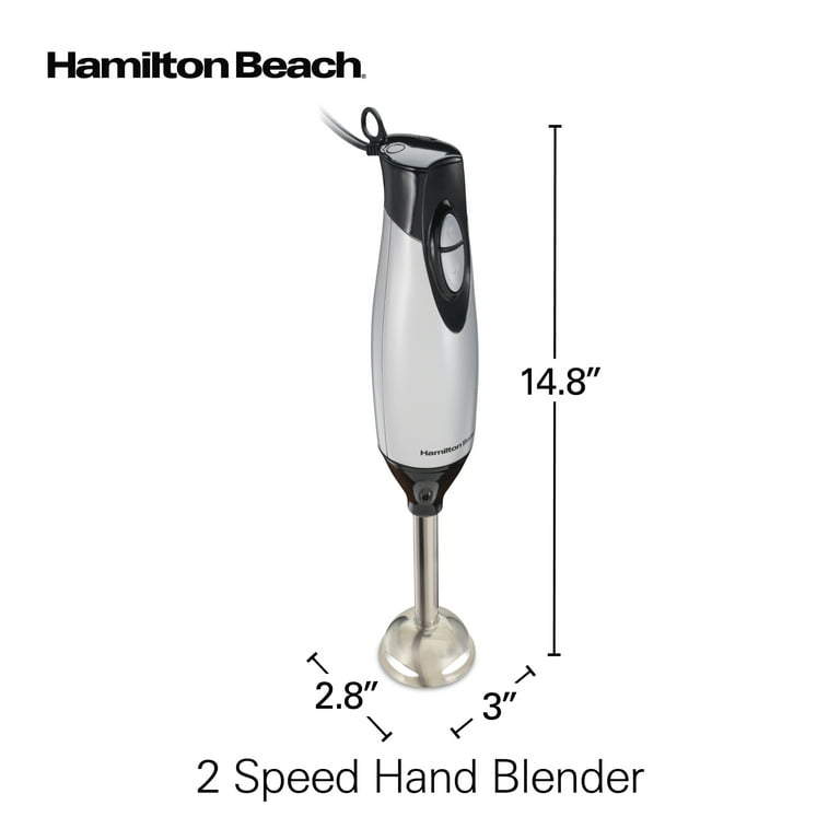 Hamilton Beach 4-in-1 Electric Immersion Hand Blender with Blending Wand,  Whisk, and 3 Cup Food Chopping Bowl, Silver, 59765