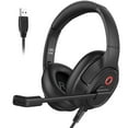 thumbnail image 1 of Auriculares EKSA con micrófono para PC con cable USB para colocar sobre las orejas, 1 of 9