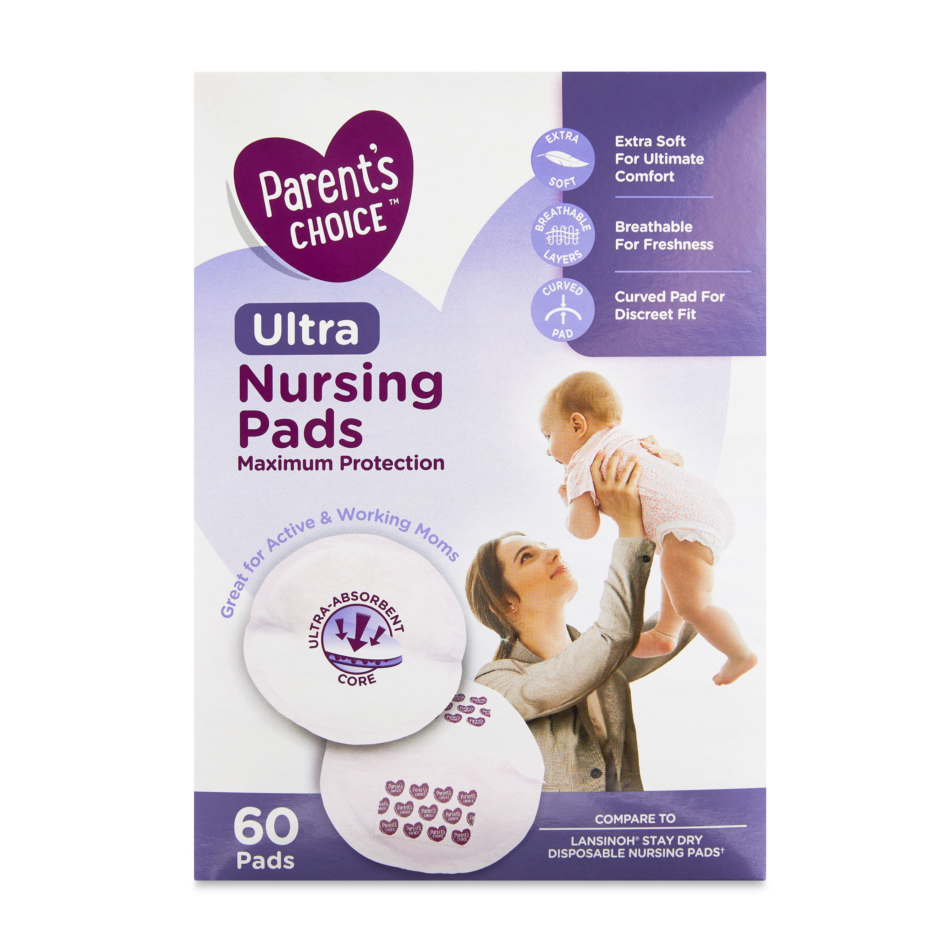 Parent's Choice Disposable Ultra Nursing Pads, 60 Count