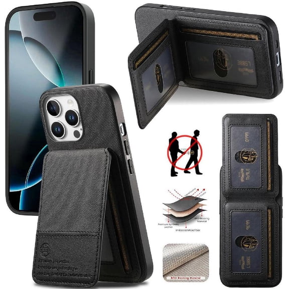 Compatible with iphone 14 Pro Case Leather Case Wallet Shockproof Rfid Blocking
