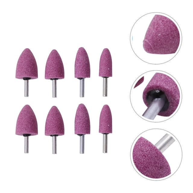 UPGRATOR 8 Pcs Petites Têtes de Broyage Rouges pour Outils Rotatifs 2.5x1.5x0.2in