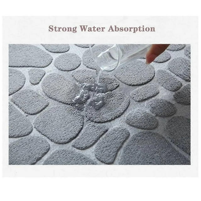 Bath Mat Cobblestone Bathroom Rugs Water Absorbent Bath Mats For Bathroom Machine Washable Bath Rug
