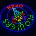 thumbnail image 3 of Handmadetneonsign Flower Open Neon Sign, Flower Shop Wall Art Decor, Flower Open Store Wall Decor, 3 of 5