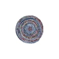 thumbnail image 3 of Unique Loom Braided Chindi Collection Area Rug (3' 3" Round Blue and Multi/Green), 3 of 6