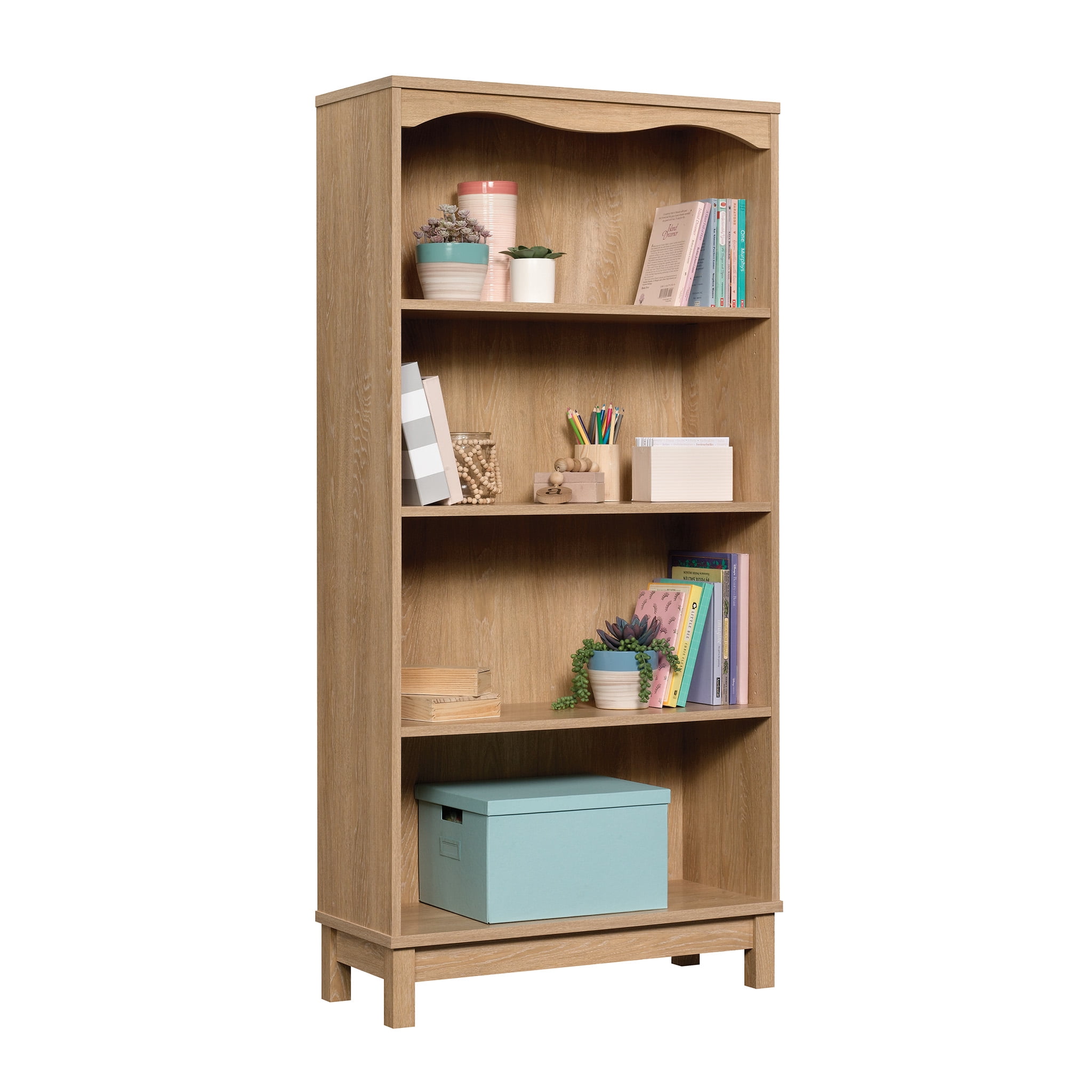 Sauder Storybook 4 Shelf Bookcase Dover Oak Finish Walmart
