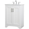 thumbnail image 3 of Pemberly Row Modern 24" Single Quartz Top Bathroom Vanity in White, 3 of 15