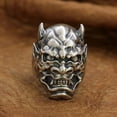 thumbnail image 2 of 925 Sterling Silver Japanese Ghost Prajna Ring Biker Punk Devil Skull Jewelry TA253 US Size 7, 2 of 15