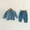 Light Blue, variant on YHAJDS Boys Girls Casual Winter 2 Piece Outfits Set (0-4 Years) Denim Long Sleeve Lapel Cardigan And Loose Jeans Pants Casual 2 Piece Sets For Kids