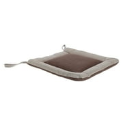 Coussin de chaise en lin Peahefy Couleur café Coussin de chaise en lin et coton multicouche anti-déformation avec sangles fixables, coussin de chaise, coussin en lin